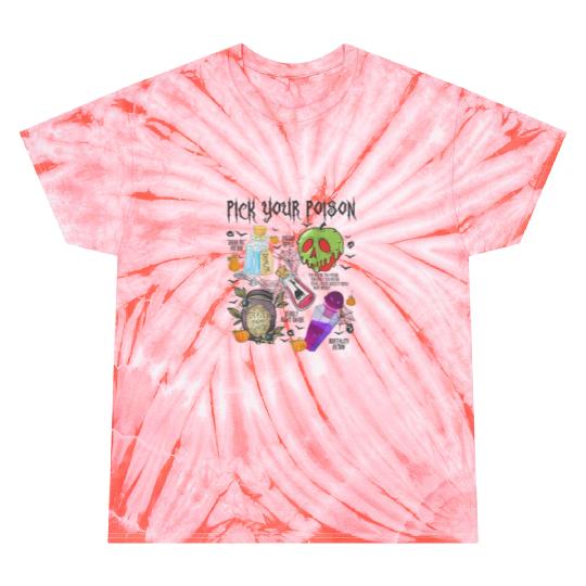 Vintage Pick Your Poison Disney Halloween Tie Dye T Shirts, Disneyland Villain Halloween Tie Dye T Shirts, Disney Villains Tie Dye T Shirts, Disneyworld Tie Dye T Shirts