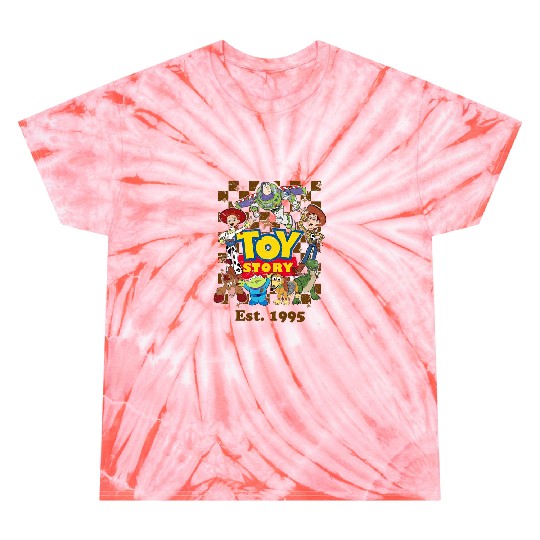 Vintage Disney Pixar Toy Story 1995 Characters Tie Dye T Shirts, Disneyworld Tie Dye T Shirts, Disneyland Tie Dye T Shirts
