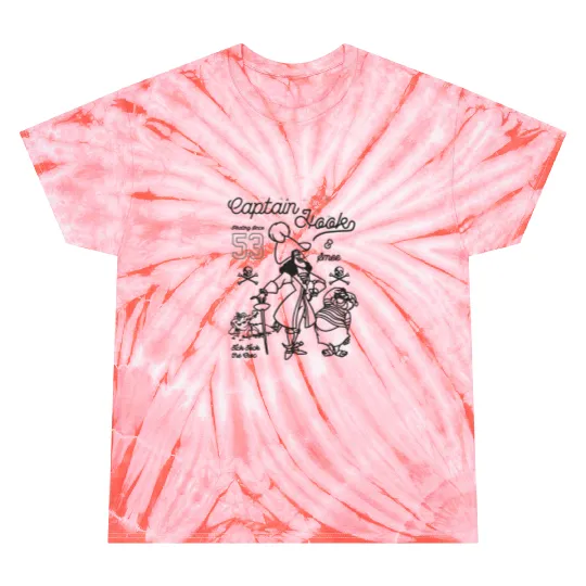 Disney Peter Pan Captain Hook And Mr. Smee Outline Sketch Tie Dye T Shirts