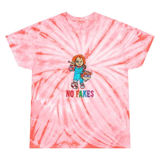 Chucky "No Fakes" adult Tie Dye T Shirts, Halloween Disney Tie Dye T Shirts