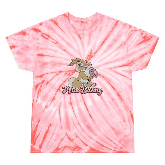 Disney Bambi Miss Bunny Floral Portrait Tie Dye T Shirts, Flower And Thumper Tie Dye T Shirts