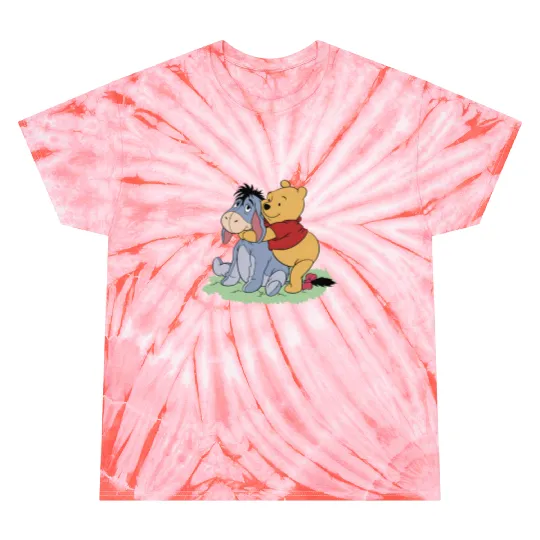 Pooh Bear and Eeyore Tie Dye T Shirts, Disney Tie Dye T Shirts, Winnie The Pooh Tie Dye T Shirts,Disney Gift Tie Dye T Shirts