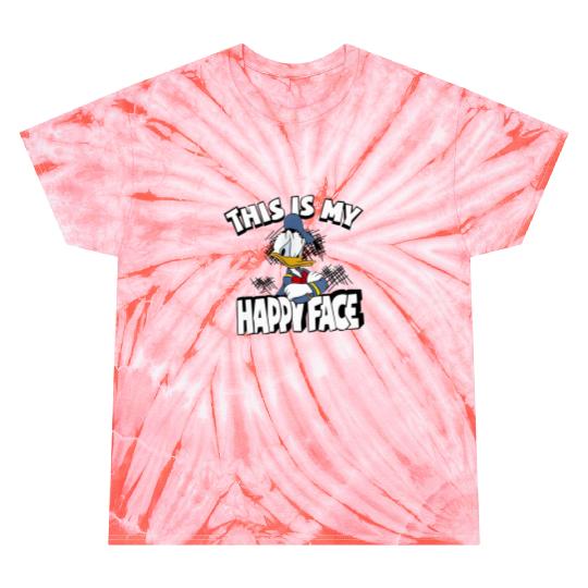 Donald Duck This Is My Happy Face Tie Dye T Shirts, Retro Disneyland Donal Duck Tie Dye T Shirts, Disneyland  Disney Trip Tie Dye T Shirts