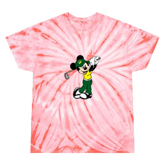 Colors Mickey Golf Tie Dye T Shirts, Disney Family Matching Tie Dye T Shirts