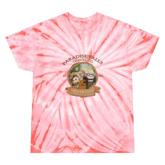 Paradise falls Travel & Co. Tie Dye T Shirts, Disney up Tie Dye T Shirts, Disney trip Tie Dye T Shirts, Disney matching Tie Dye T Shirts