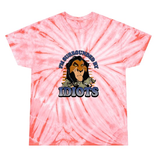 Disneyss The Lion King Scar Surrounded By Idiots Sunset Poster Tie Dye T-Shirts