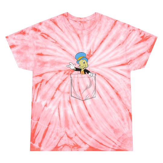 Disney Pinocchio Jiminy Cricket Faux Pocket Tie Dye T-Shirts