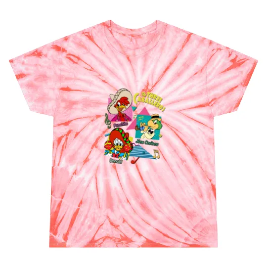Disney The Three Caballeros Mexico Tie Dye T Shirts, Three Caballeros Tie Dye T Shirts