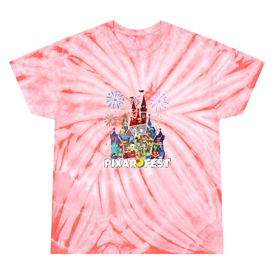Disneyland Castle Pixar Fest Characters Tie Dye T Shirts, Inside Out Monster Inc Toy Story Tie Dye T Shirts