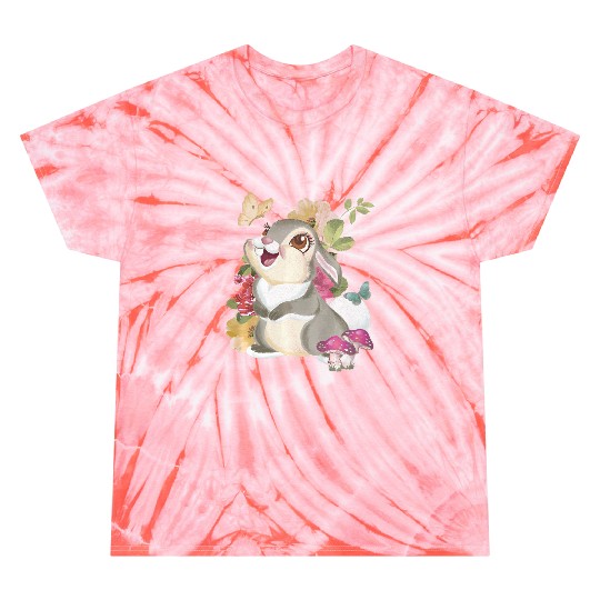 Disney Bambi Thumper Vintages Floral Portrait Premium Tie Dye T-Shirts
