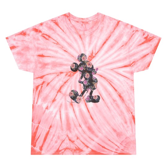 Disney Floral Mickey Raglan Baseball Tee Tie Dye T-Shirts