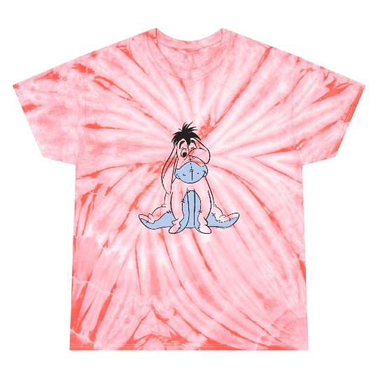 Disney Winnie The Pooh Eeyore Simple Sketch Portrait Tie Dye T-Shirts