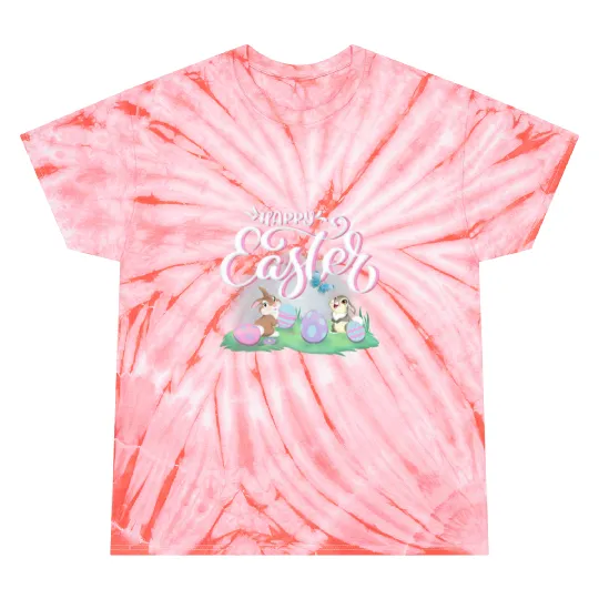 Womens Disney Bambi Happy Easter Thumper Miss Bunny Vintages Logo VNeck Tie Dye T-Shirts