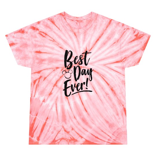 Kids Disney Mickey And Friends Best Day Ever Toddler Youth Tie Dye T-Shirts