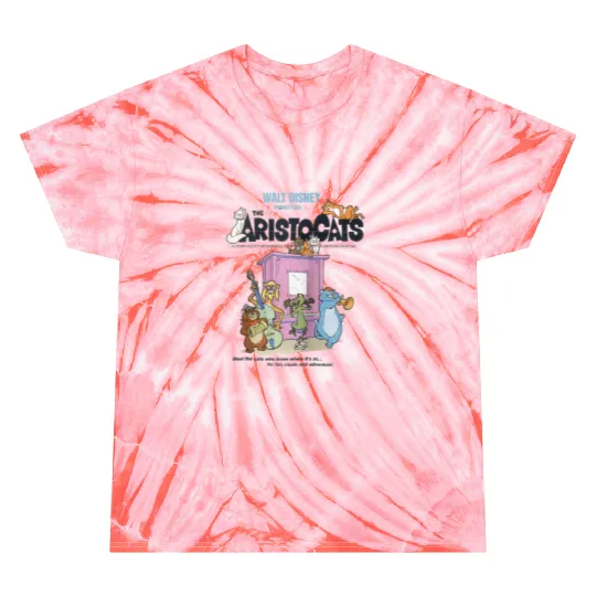 Disney The Aristocats Cats Playing Piano Raglan Baseball Tee Tie Dye T-Shirts