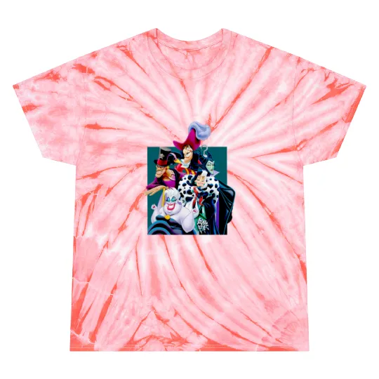 Disney Villains Character Group Tie Dye T-Shirts