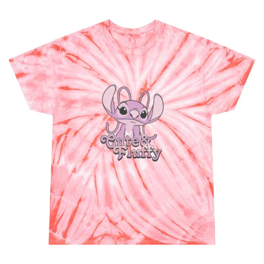 Disney Lilo Stitch Valentines Day Angel Cute Fluffy Tie Dye T-Shirts