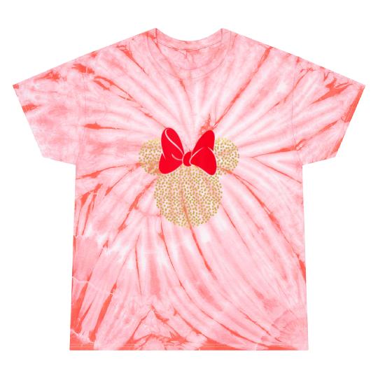 Disney Minnie Mouse Dotted Gold Icon Tie Dye T-Shirts