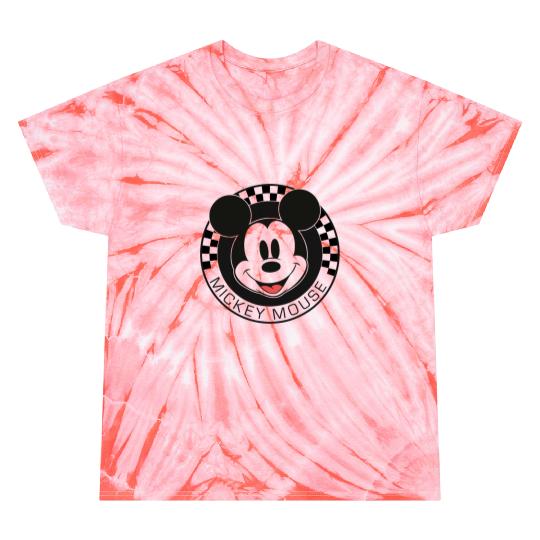Discover Disney Mickey And Friends Mickey Mouse Checkerboard Circle Short Sleeve For unisexchil Tie Dye T-Shirts