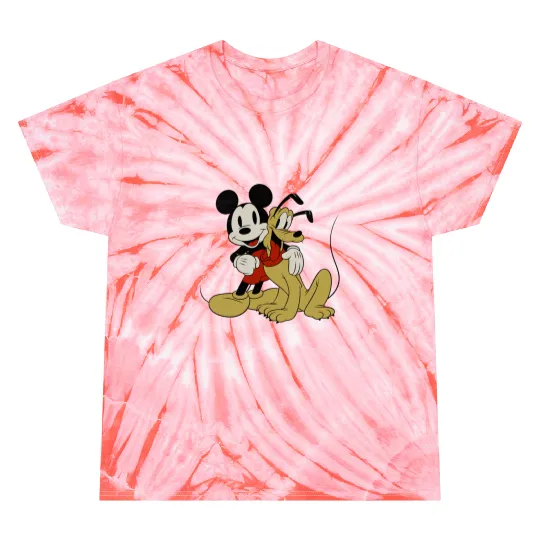 Discover Disney Mickey and Pluto Best Buds Tie Dye T-Shirts