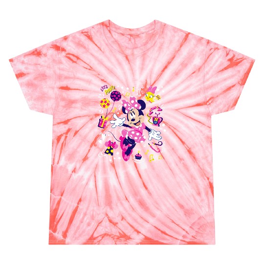 Discover Disney Minnie Mouse Lets Party Polka Dot Minnie Icons Tie Dye T-Shirts