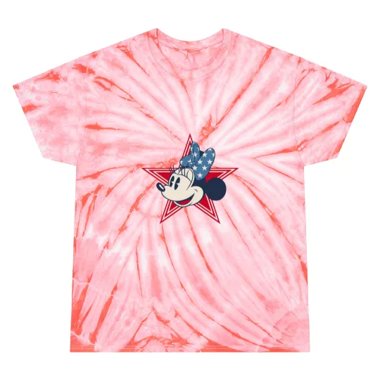 Discover Disney Minnie Mouse Red White and Blue Retro Americana Tie Dye T-Shirts