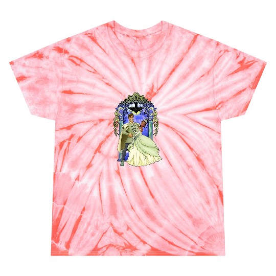 disney princess and frog tiana and naveen portrait Tie Dye T-Shirts