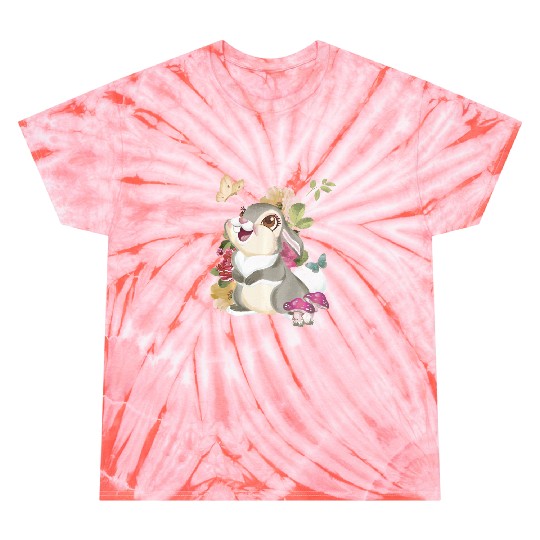 disney bambi thumper floral portrait long sleeve Tie Dye T-Shirts