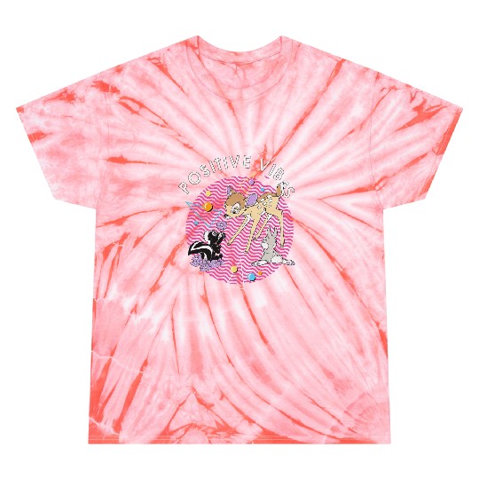 disney bambi thumper and flower positive vibes 90s Tie Dye T-Shirts