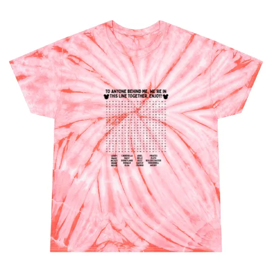 Funny Interactive Disney Tie Dye T Shirts, Waiting In Line Puzzle Disney Tie Dye T Shirts, Disney Dad Tie Dye T Shirts, Disney Mom Tie Dye T Shirts