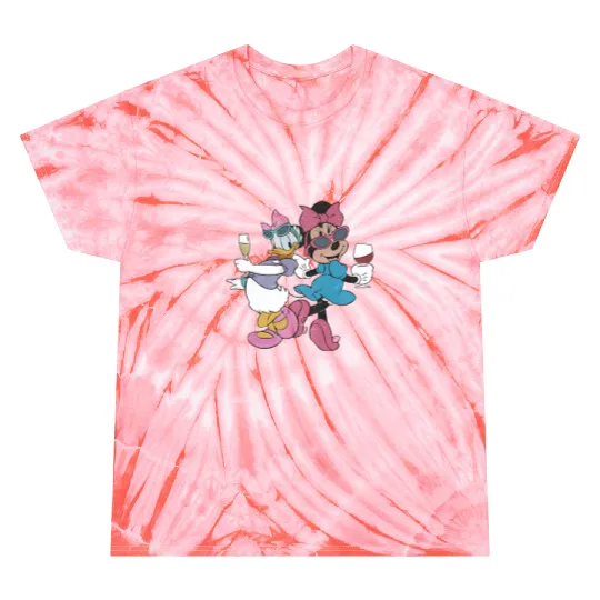 Epcot Minnie and Daisy, Disney Epcot Tie Dye T Shirts, Drink Around the World Tie Dye T Shirts