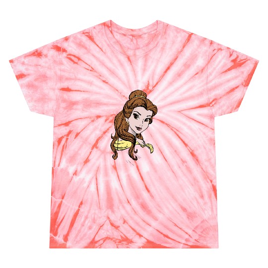 Disneys beauty beast belle ballgown portrait Tie Dye T-Shirts