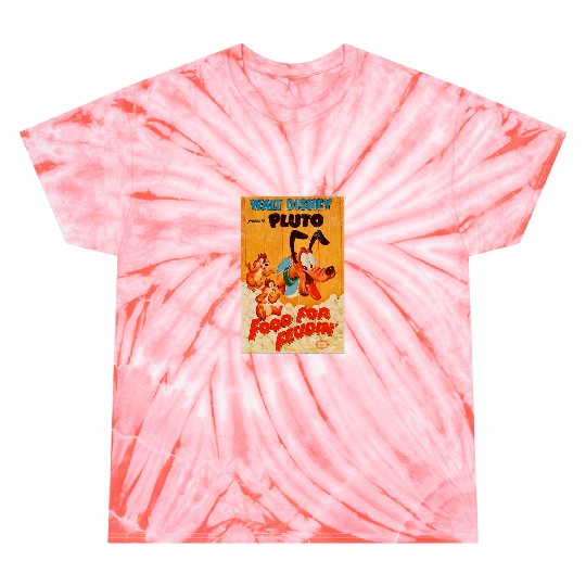 Disneys Pluto Food for Feudin Chip n Dale Vintages Tie Dye T-Shirts