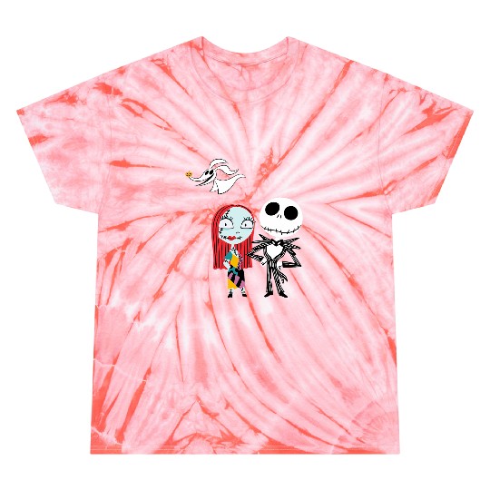 Disneys Nightmare Before Christmas Jack and Sally Tie Dye T-Shirts