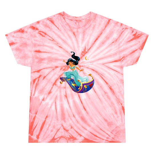 Disneys Aladdin Princess Jasmine Magic Carpet Pose Tie Dye T-Shirts