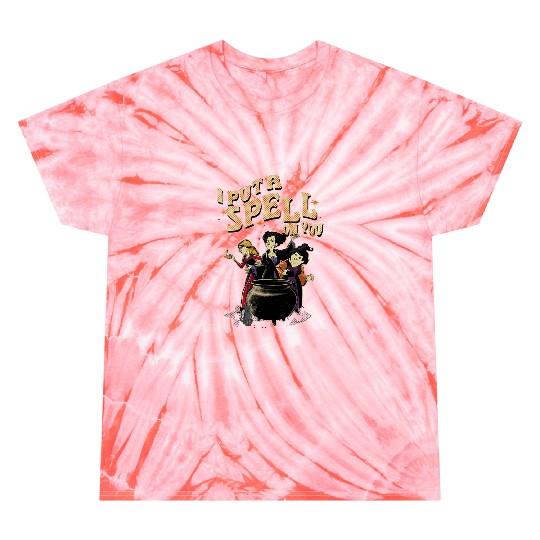 Womens Disneys Hocus Pocus Halloween Sanderson Sisters Spell On You VNeck Tie Dye T-Shirts