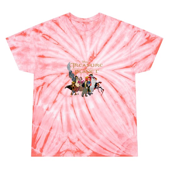 Disneys treasure planet logo and characters long sleeve Tie Dye T-Shirts