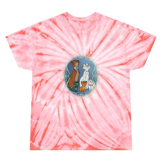 Womens Disneys Aristocats Scroll VNeck Tie Dye T-Shirts