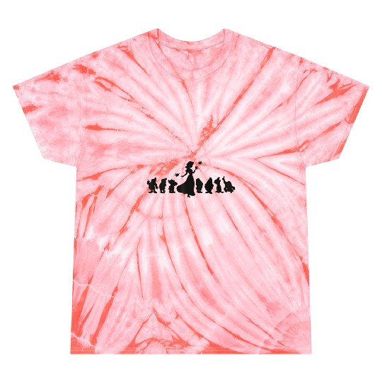 Disneys snow white and seven dwarfs silhouettes Tie Dye T-Shirts
