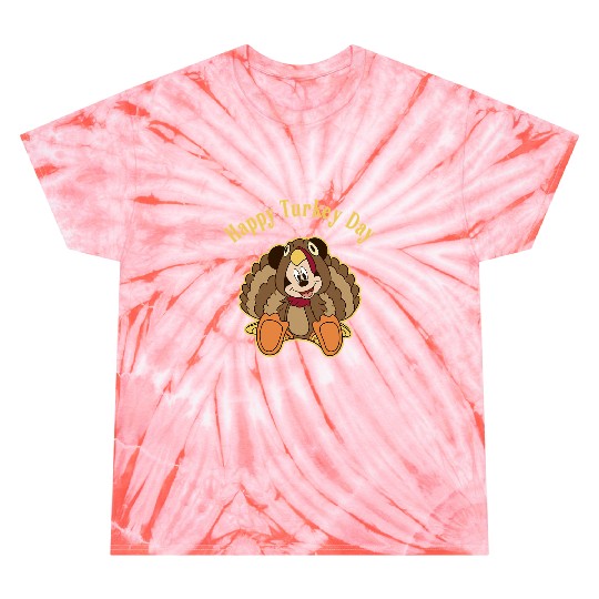 Disneys Mickeys and friends thanksgiving Mickeys turkey Tie Dye T-Shirts