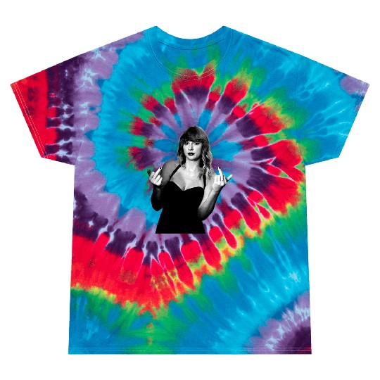 Discover Taylor Middle Finger Tie Dye T Shirts, TS Eras Tour Tie Dye T Shirts, Taylor version Merch Tie Dye T Shirts, Funny Taylor Tie Dye T Shirts Unisex Gift For Fans