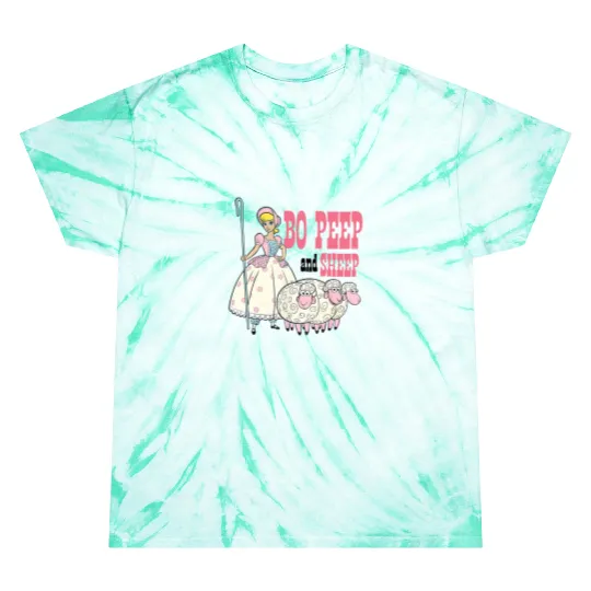 Vintage Bo Peep and Sheep Tie Dye T Shirts, Toy Story Bo Peep Tie Dye T Shirts, Disney Pixar Tie Dye T Shirts