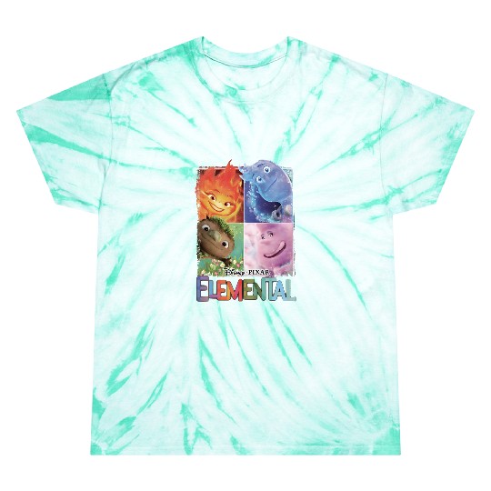 Elemental 2023 Disney Tie Dye T Shirts, Disney Pixar Elemental Tie Dye T Shirts