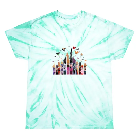 Villains Castle Halloween Tie Dye T Shirts, Disney Villain  Tie Dye T Shirts