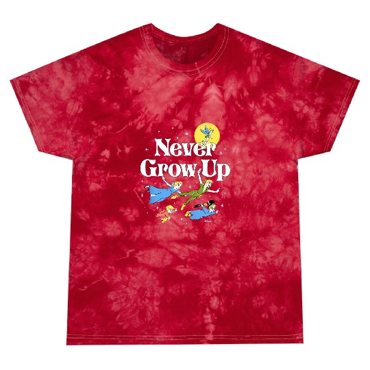 Vintage Never Grow Up Peter Pan Tie Dye T Shirts, Disney Peter Pan Tie Dye T Shirts