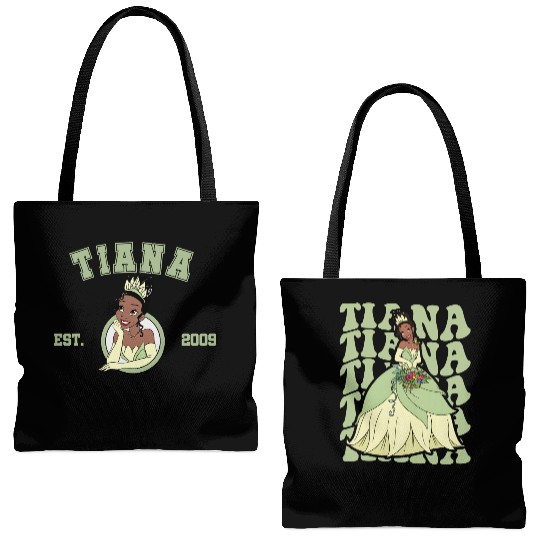 Disney Tiana 2 Sided Tote Bags (AOP), Princess Tiana Tote Bags (AOP), Tiana The Frog Tote Bags (AOP), Princess Tiana The Frog 2009, Princess Squad Girl Gift