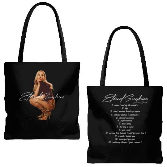 Ariana Grandes Tote Bags (AOP), Grandes 2024 Eternal Sunshine Tracklist New Album Double Sided Tote Bags (AOP)