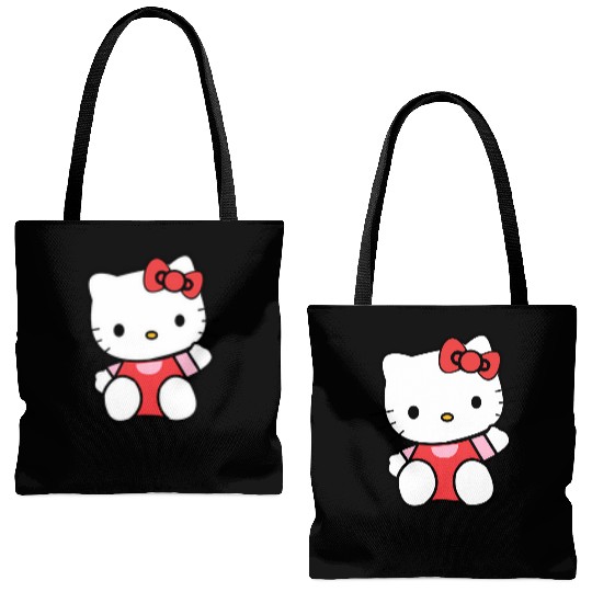Hello Kitty Red Men Zip Up Tote Bags (AOP)