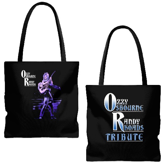 Ozzy Osbourne Randy Rhoads Tribute Tote Bags (AOP), Double Sided Tote Bags (AOP) for Fans