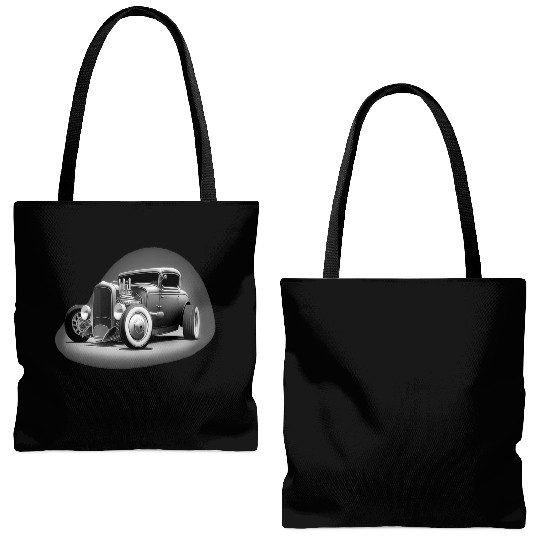 Street Rod Aesthetic Style Vintage Car Hot Rod Tote Bags (AOP)